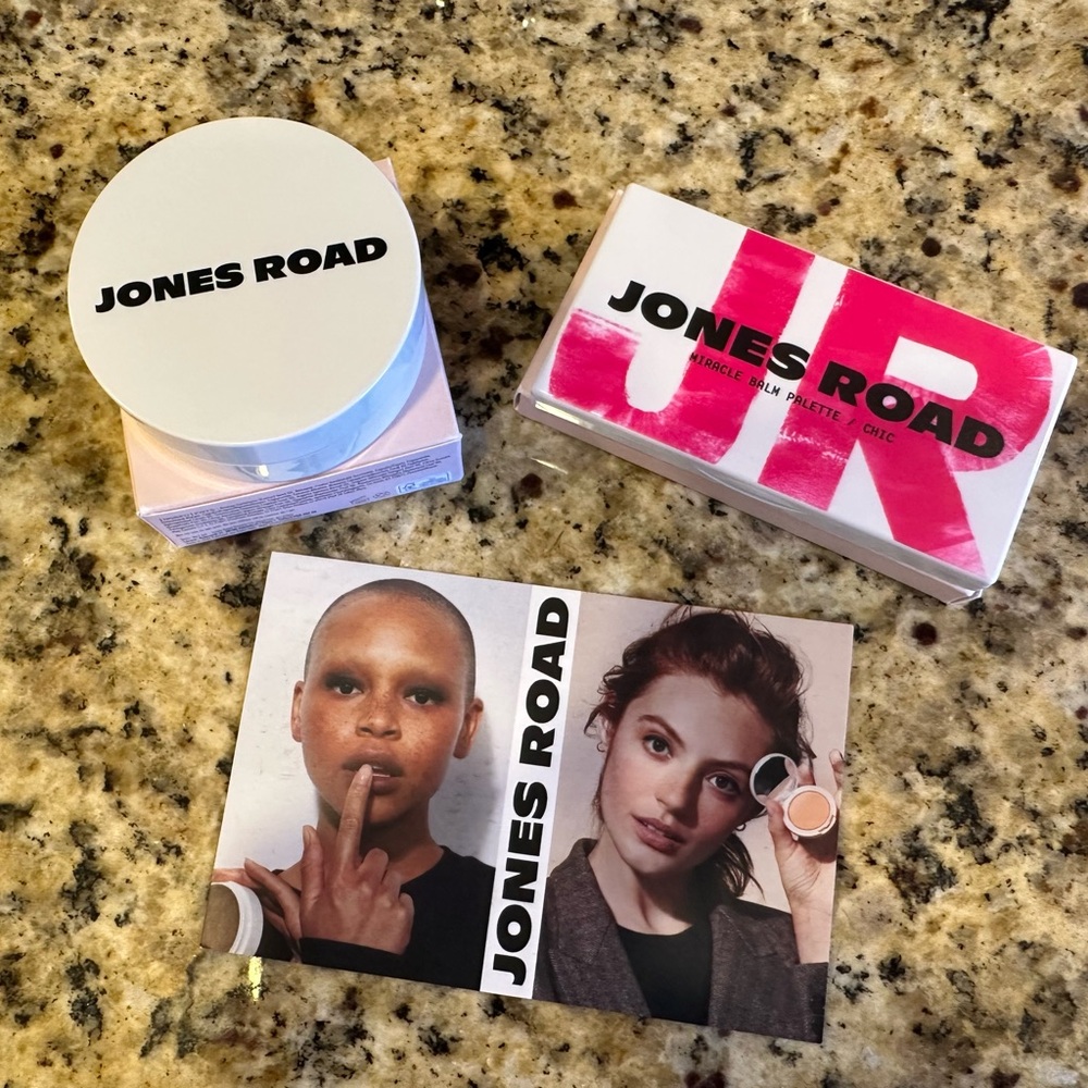 Jones Road Full Size Miracle Balm and 3 color Palate